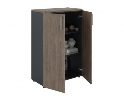 Шкаф NW 1280 закрытый темный орех/антрацит